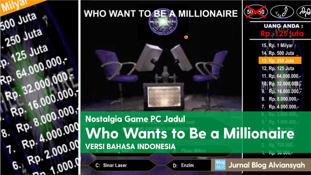 Nostalgia Game PC Jadul: Who Wants to Be a Millionaire versi Bahasa Indonesia 4 Review Game PC Who Wants to Be a Millionaire Versi Bahasa Indonesia