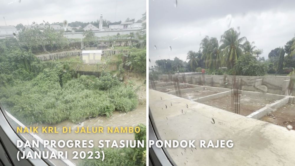Dokumentasi pembangunan Stasiun Pondok Rajeg. Januari 2023