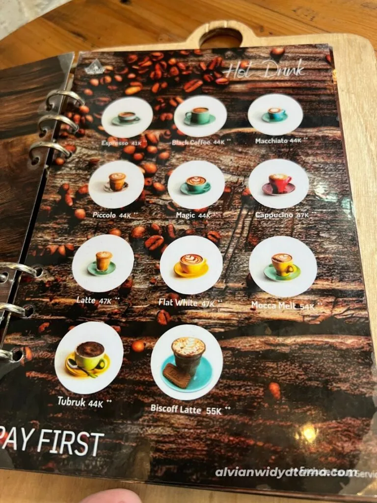 Menu Kopi di Giyanti Coffee Roastery, ada kopi magic disini