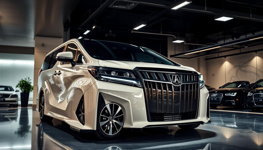 Rental Mobil Alphard Facelift Bandung - Sewa Mewah 3 Ilustrasi: mobil Alphard facelift untuk rental di Bandung (gambar AI)