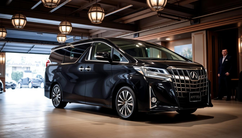Rental Mobil Alphard Facelift Bandung - Sewa Mewah 4 Ilustrasi: mobil Alphard facelift untuk rental di Bandung (gambar AI)