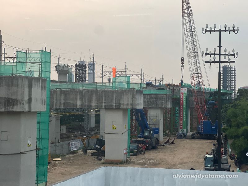Pembangunan Jalur DDT Manggarai di bulan April 2026